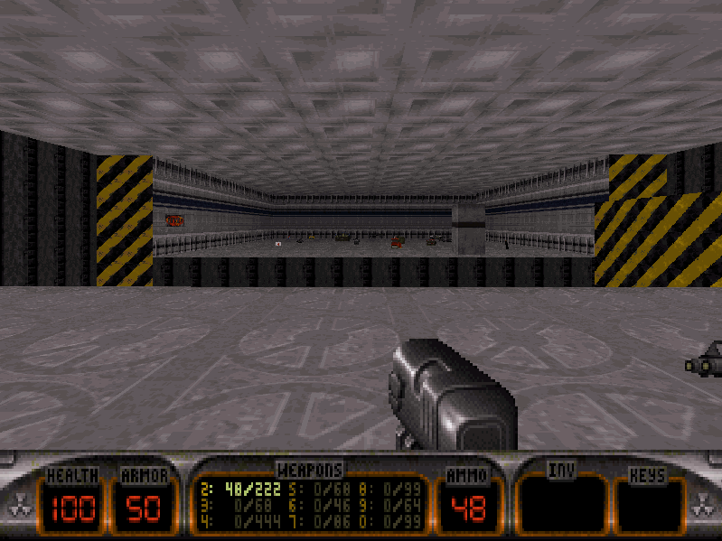 Total Meltdown (DOS) screenshot: Starting level "3arenas".