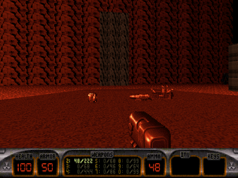 Total Meltdown (DOS) screenshot: Starting the "Hell" level.