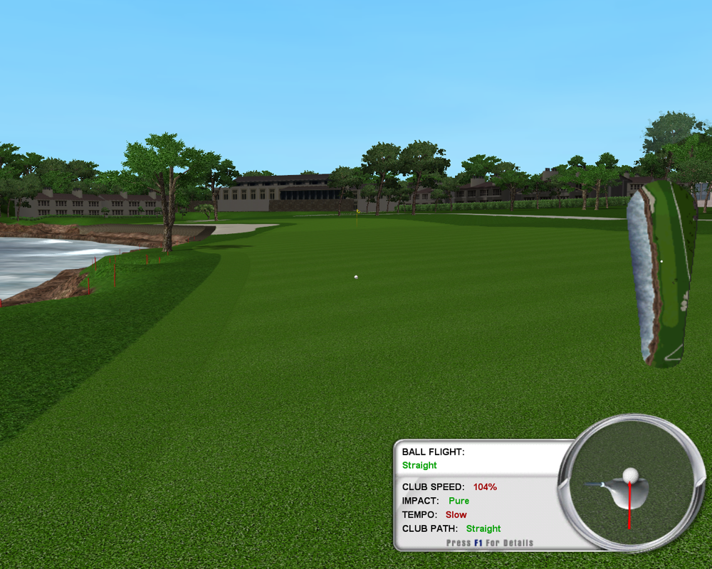 Tiger Woods PGA Tour 2003 (Windows) screenshot: As always the camera reacts and follows the ball if you want.