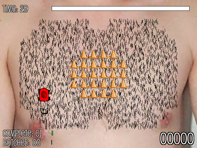 The Hairy Chestival Game (Windows) screenshot: Beginning level one