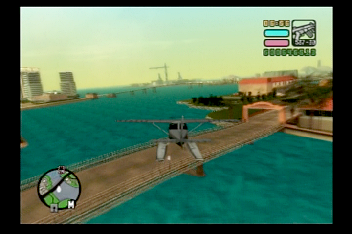 Grand Theft Auto: Vice City Stories (PlayStation 2) screenshot: Helicopters are not the only aircraft available to fly.