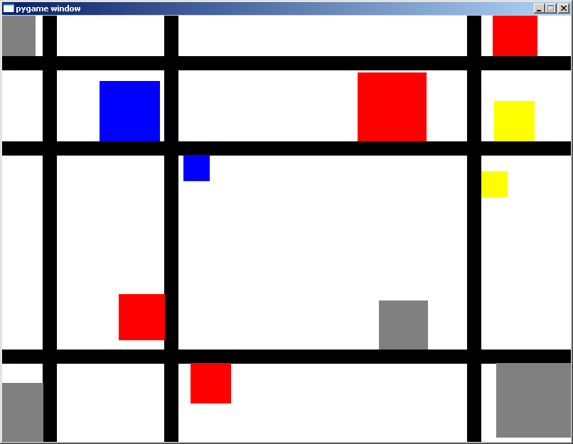 Mondrian (Windows) screenshot: Things eventually get tangled indeed