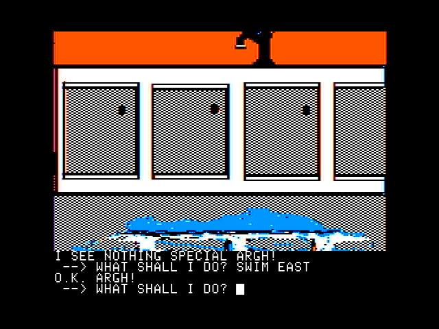 Sorcerer of Claymorgue Castle (Apple II) screenshot: Hmm, where am I know? Better have a look around...