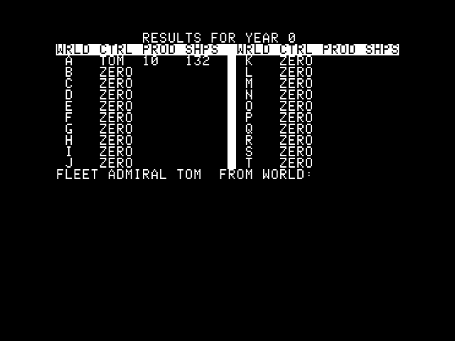 Galaxy (Apple II) screenshot: Issue some orders?