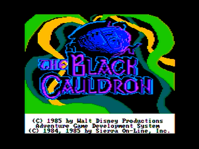 The Black Cauldron (Apple II) screenshot: Title screen