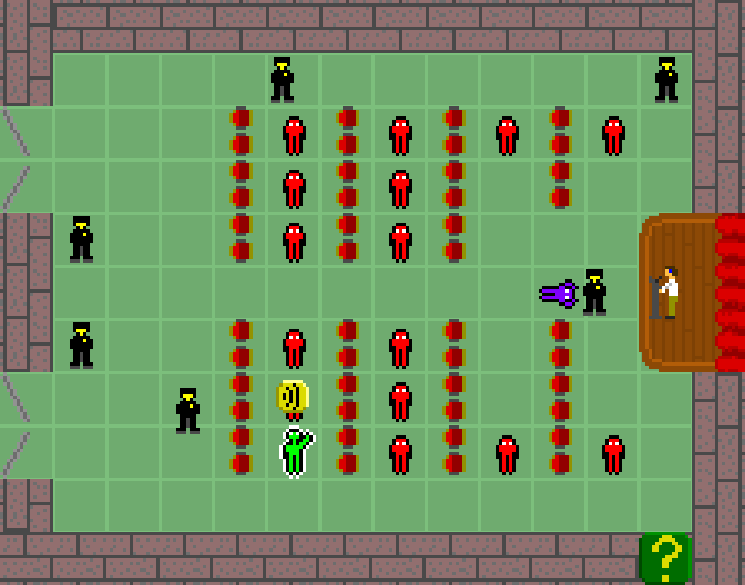 Police Brutality (Windows) screenshot: Starts of the game, almost all of the crowd is terrified.