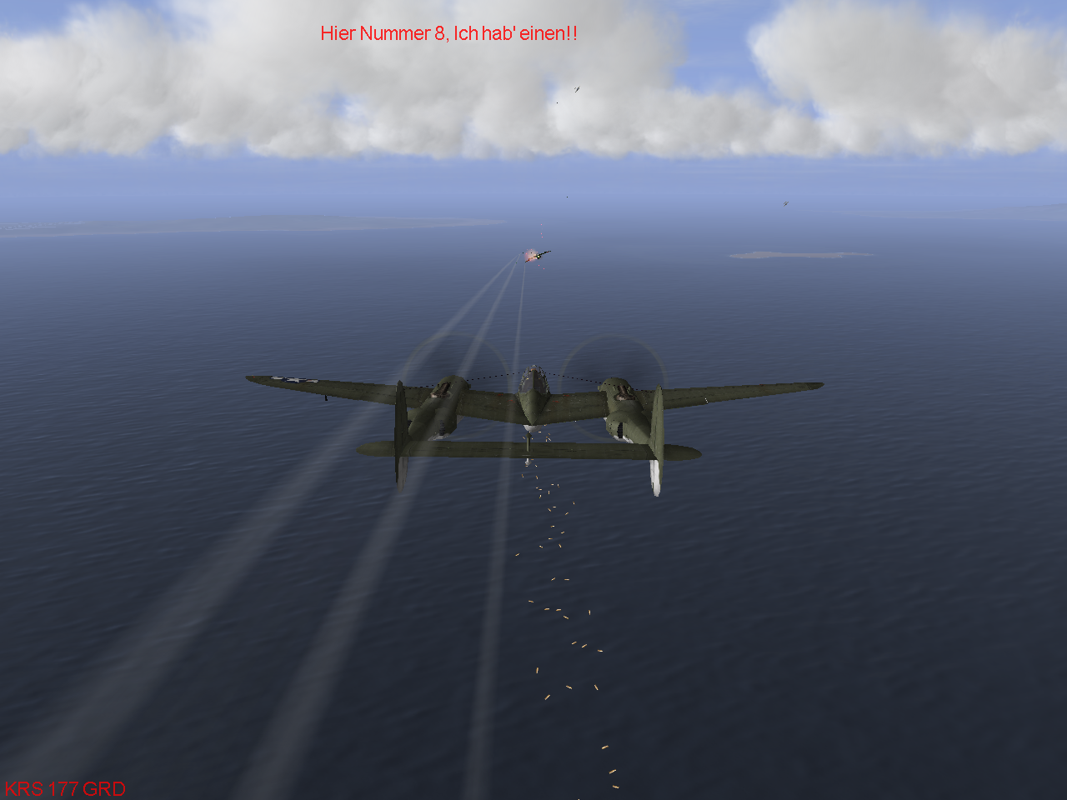 Pacific Fighters (Windows) screenshot: Scored another air victory with the Lightning.