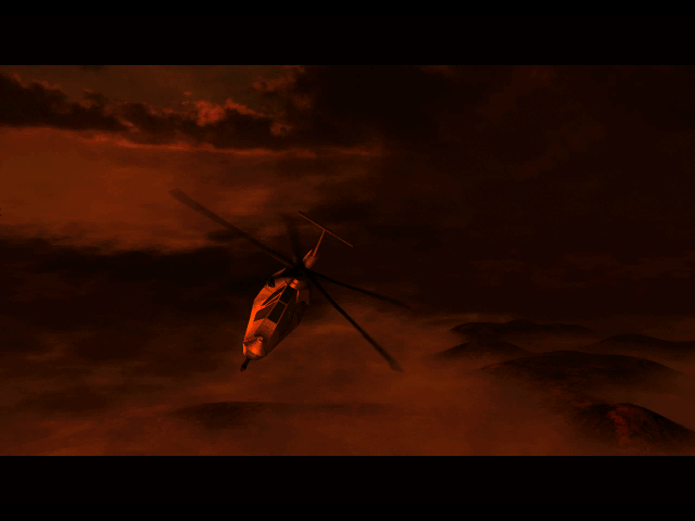 Comanche 3 (DOS) screenshot: Scene from the intro movie