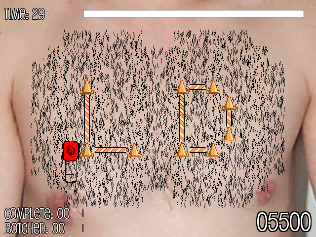 The Hairy Chestival Game (Windows) screenshot: Level 2 layout