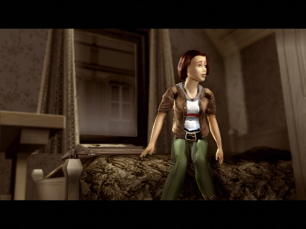 Zanzarah: The Hidden Portal (Windows) screenshot: Intro movie, Amy hears a noise.