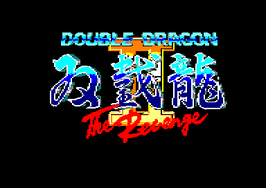 Double Dragon II: The Revenge (Amstrad CPC) screenshot: Title screen (128K floppy disk version)