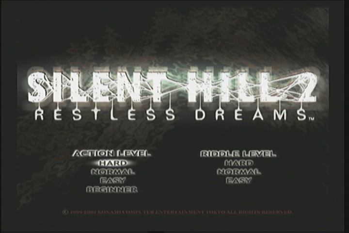 Silent Hill 2: Restless Dreams (Xbox) screenshot: Combat and puzzle difficulty are independent.