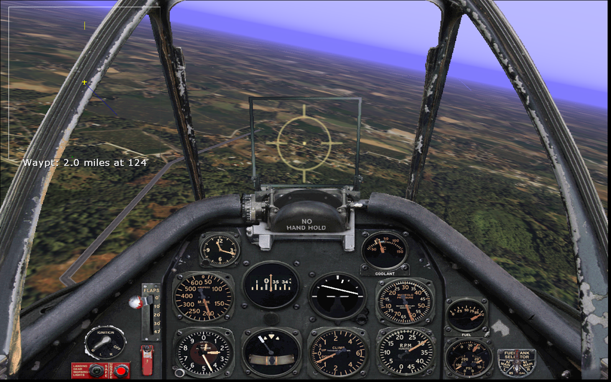 Microsoft Combat Flight Simulator: WWII Europe Series (Windows) screenshot: A practice flight
