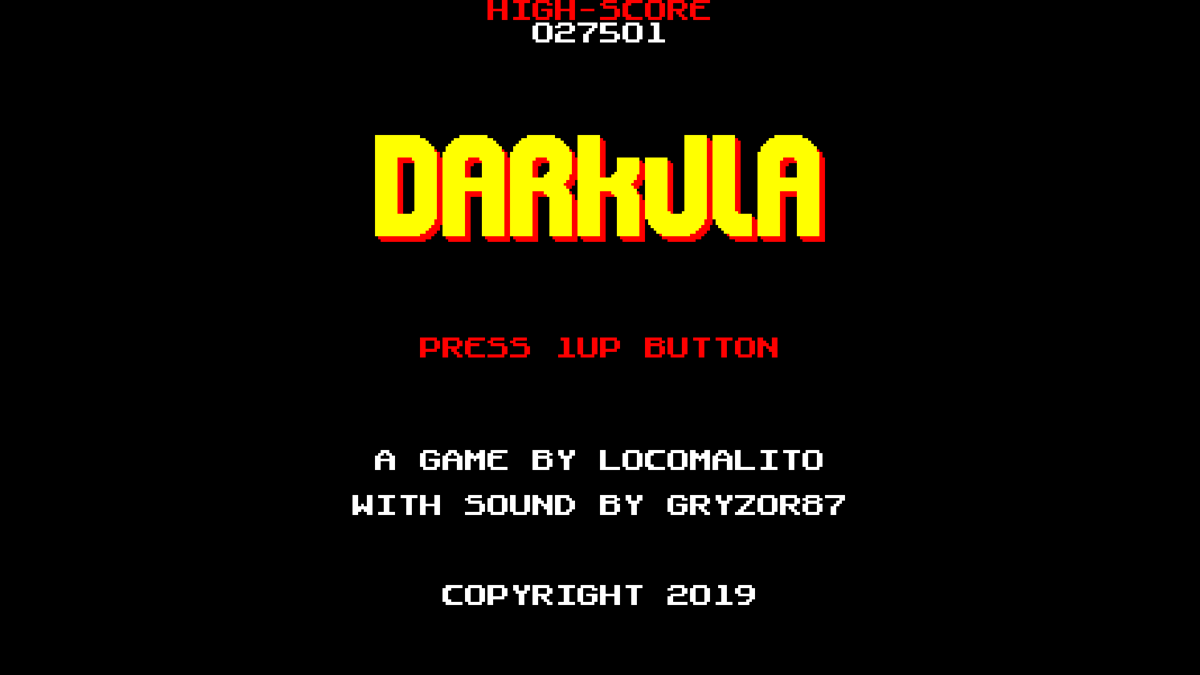 Darkula (Windows) screenshot: Title Screen
