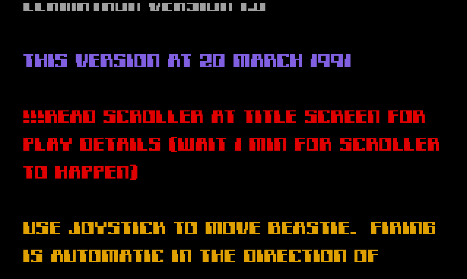 Llamatron: 2112 (Atari ST) screenshot: Intro scrolly