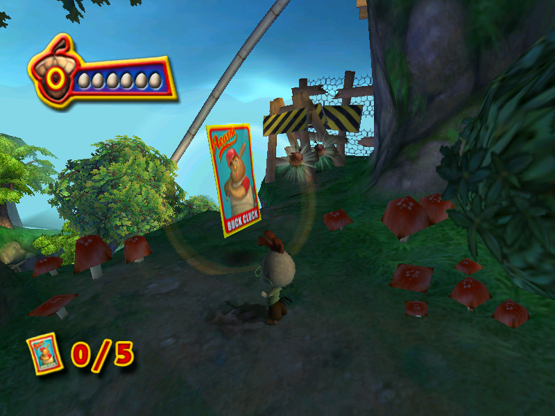 Disney's Chicken Little (Windows) screenshot: Collectibles - find all five cards in a level and trade the set for special cheat codes