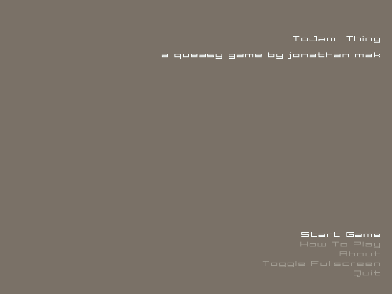 ToJam Thing (Windows) screenshot: Title screen