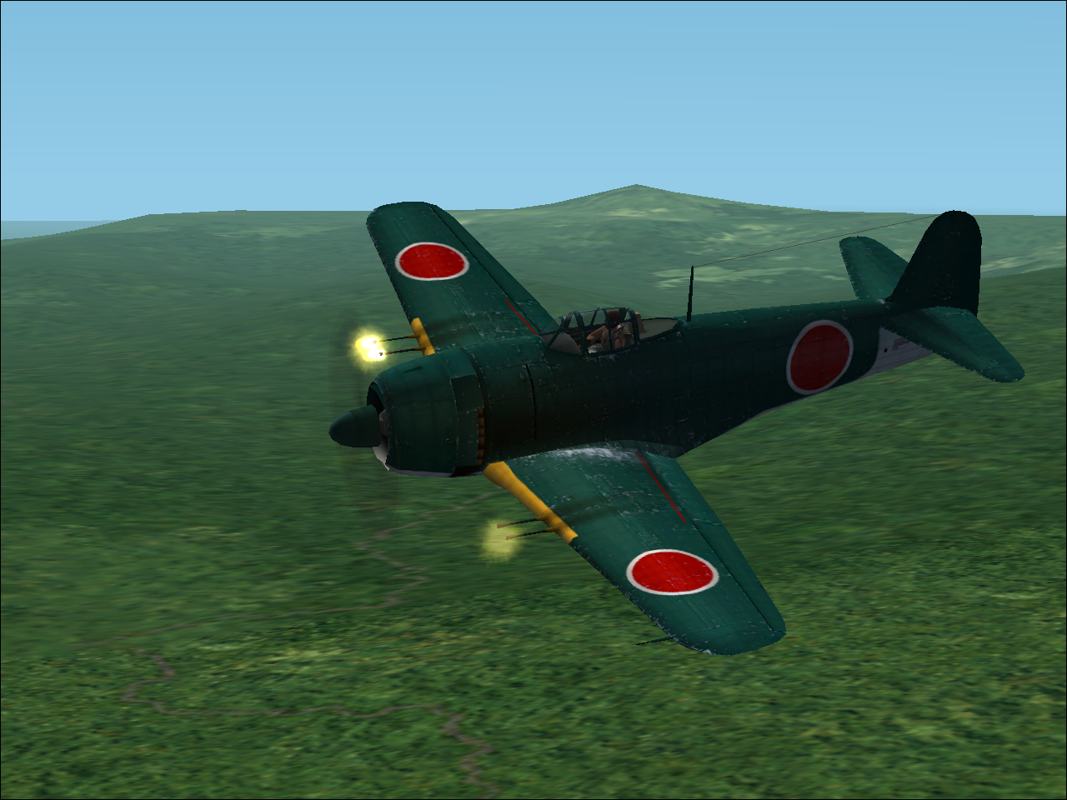 Microsoft Combat Flight Simulator 2: WW II Pacific Theater (Windows) screenshot: Kawanishi N1K in action