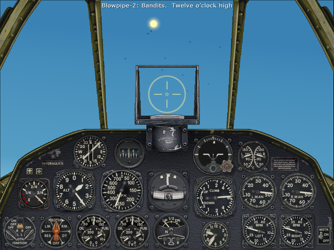 Microsoft Combat Flight Simulator 2: WW II Pacific Theater (Windows) screenshot: This is going to be a tough air battle.