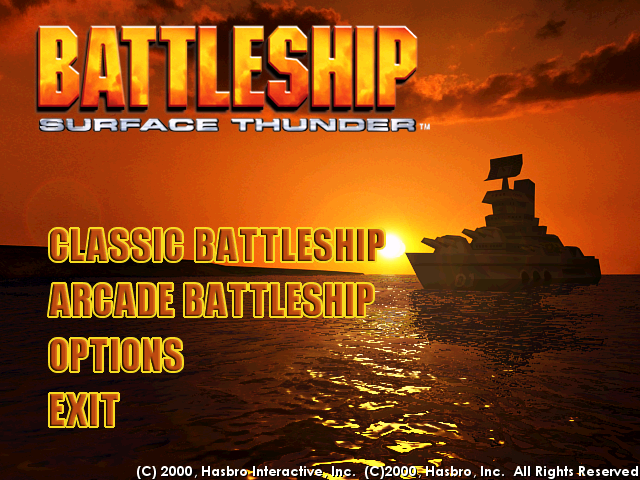 Battleship: Surface Thunder (Windows) screenshot: Title screen
