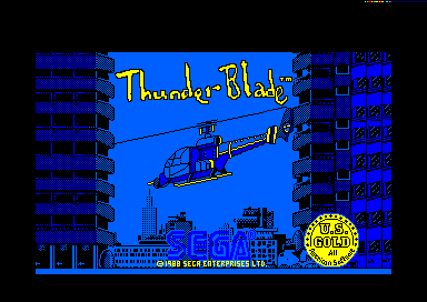 ThunderBlade (Amstrad CPC) screenshot: Loading screen