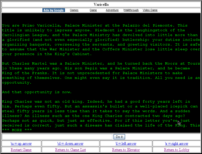 Varicella (Browser) screenshot: Introduction