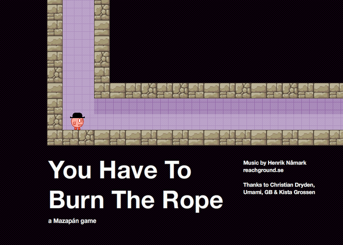 You Have to Burn the Rope (Windows) screenshot: The so called title screen...