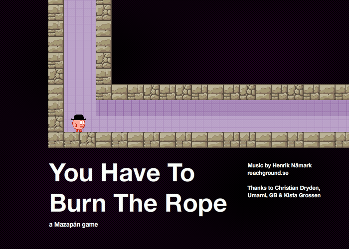 You Have to Burn the Rope (Browser) screenshot: The so called title screen...