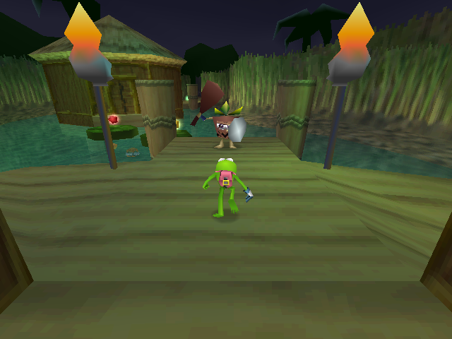 Muppet Monster Adventure (PlayStation) screenshot: Hut, Hut, Hike