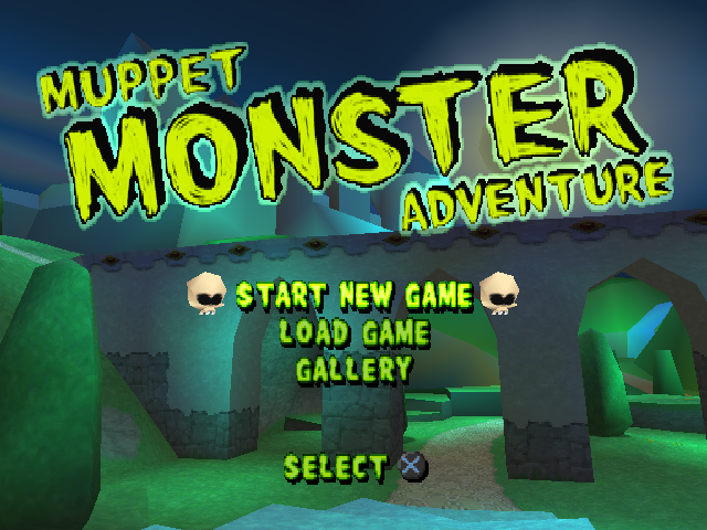 Muppet Monster Adventure (PlayStation) screenshot: title screen
