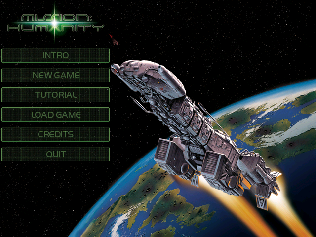 Mission: Humanity (Windows) screenshot: Main menu (English version)
