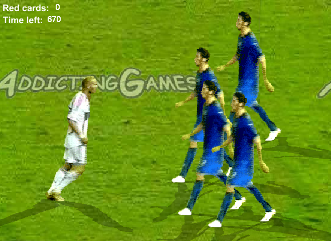 Zidane Head Butt Game (Browser) screenshot: Get ready, here they come!