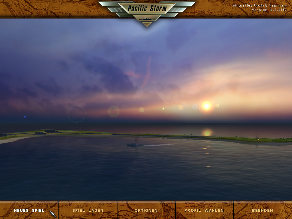 Pacific Storm (Windows) screenshot: Main menu