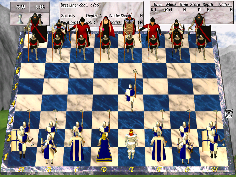 Chess Wars: A Medieval Fantasy (DOS) screenshot: Game start