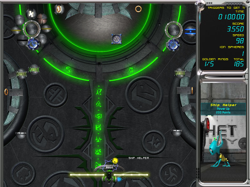 Ricochet Infinity (Windows) screenshot: Ship helper.
