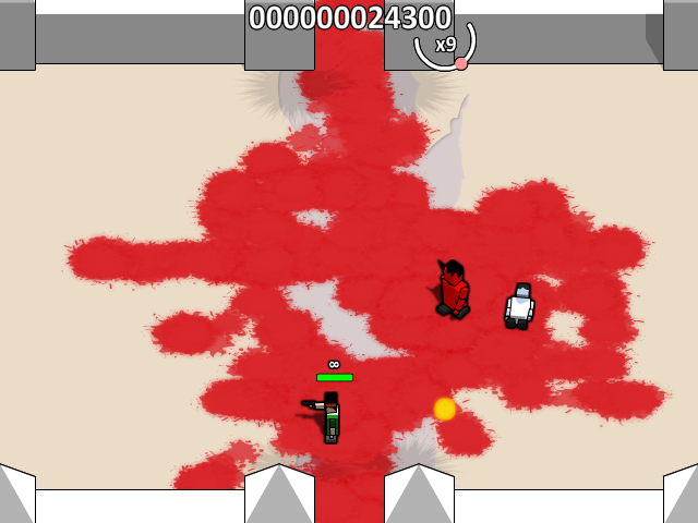 Boxhead: More Rooms (Browser) screenshot: The devils can take quite a few hits.