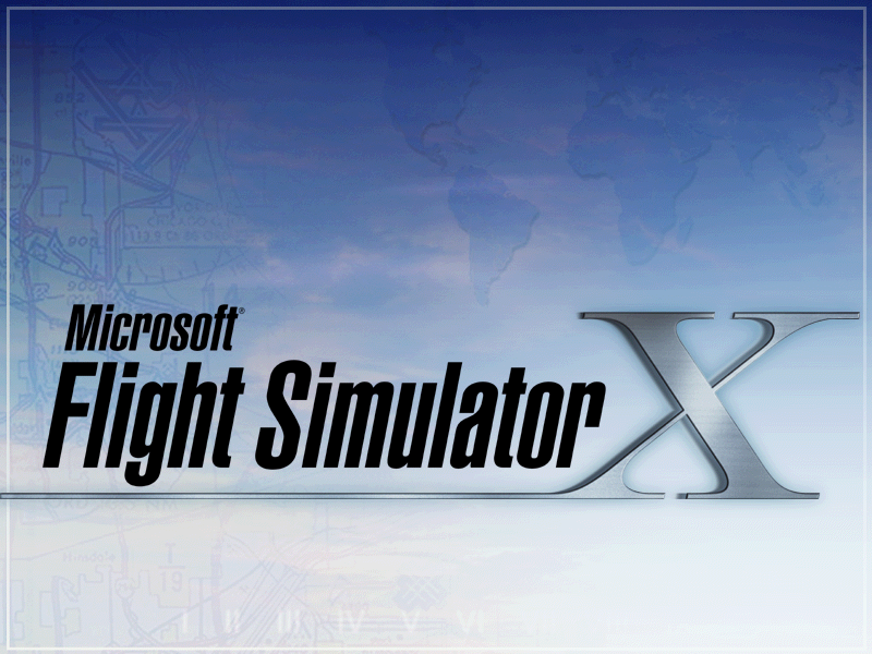 Microsoft Flight Simulator X (Windows) screenshot: Title screen