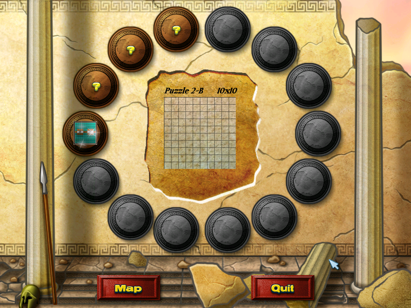 World Mosaics (Windows) screenshot: Another puzzle selection screen