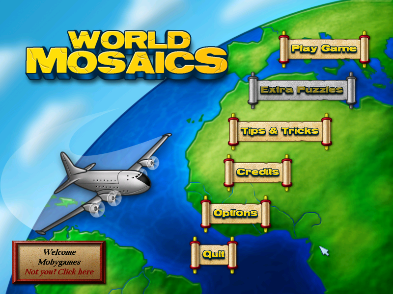 World Mosaics (Windows) screenshot: Main menu