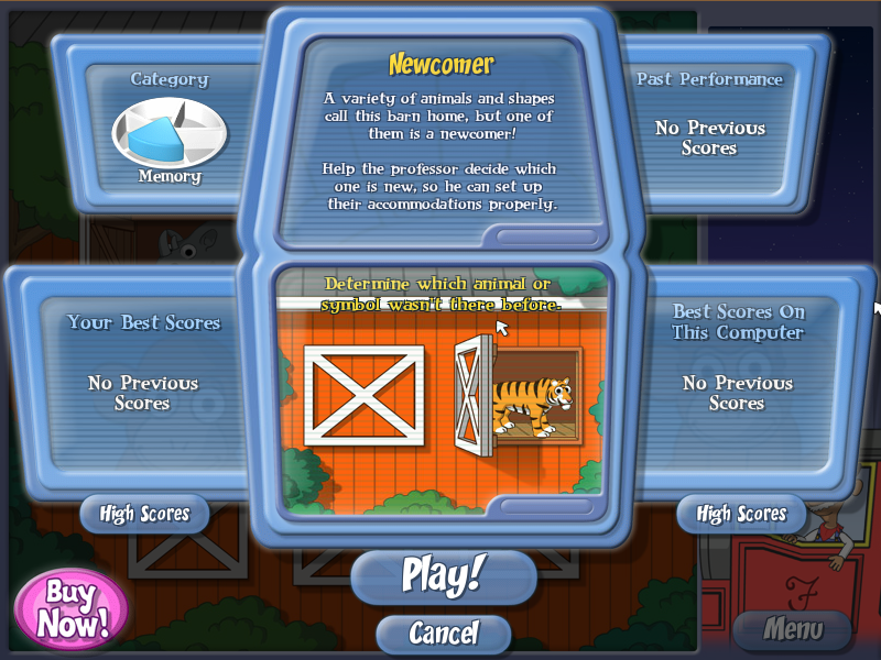 The Amazing Brain Train! (Linux) screenshot: My first Quest mode puzzle is Newcomer.