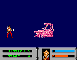 Alien Storm (SEGA Master System) screenshot: The boss in Stage 4