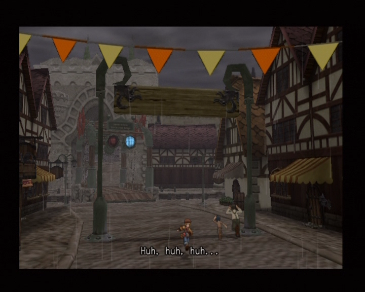 Dark Cloud 2 (PlayStation 2) screenshot: This game does not start on a bright sunny day.