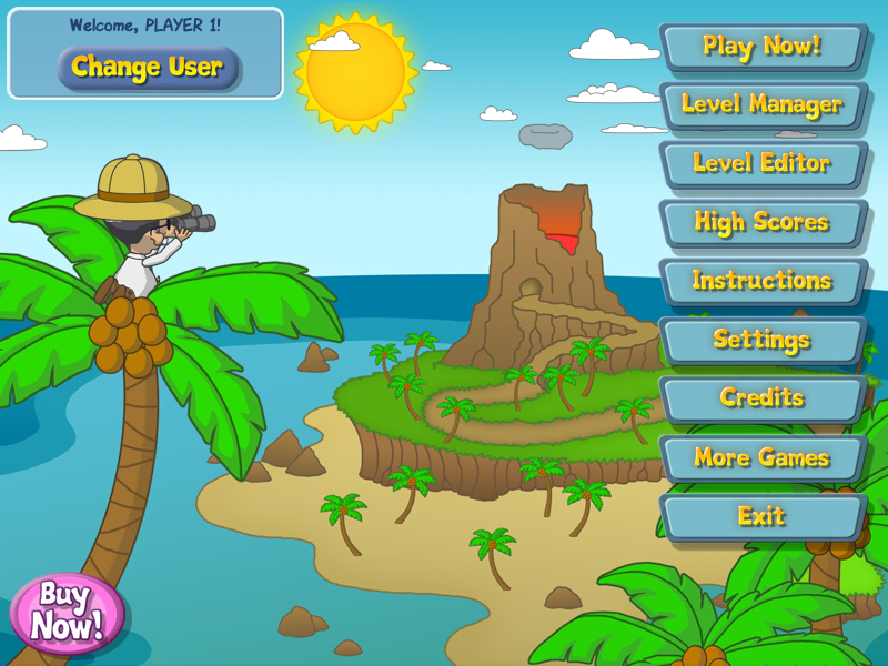 Professor Fizzwizzle and the Molten Mystery (Linux) screenshot: Main menu