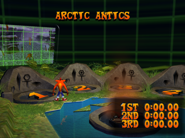 Crash Bandicoot: The Wrath of Cortex (PlayStation 2) screenshot: Level selection