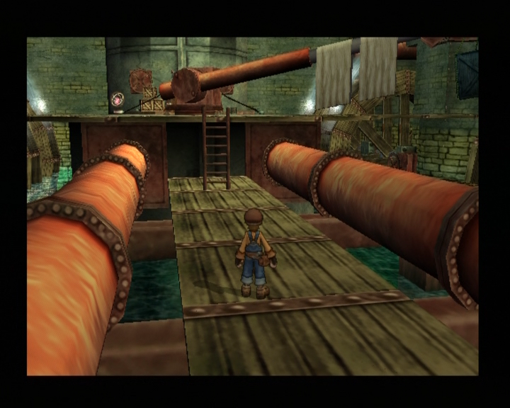 Dark Cloud 2 (PlayStation 2) screenshot: The city's sewer system