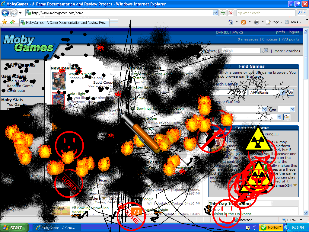 Stress Reducers (Windows) screenshot: AHHH ! Moby Games is under attack ! Man the forum flame war cannons !