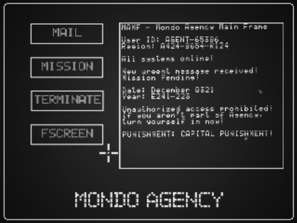 Mondo Agency (Windows) screenshot: Main menu