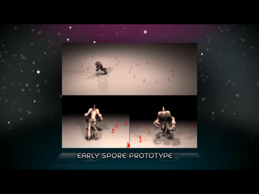 Spore (Galactic Edition) (Windows) screenshot: Making Of - Animation testing