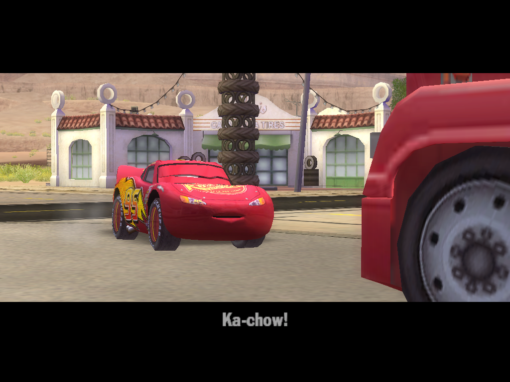 Disney•Pixar Cars (Macintosh) screenshot: Ka-chow!