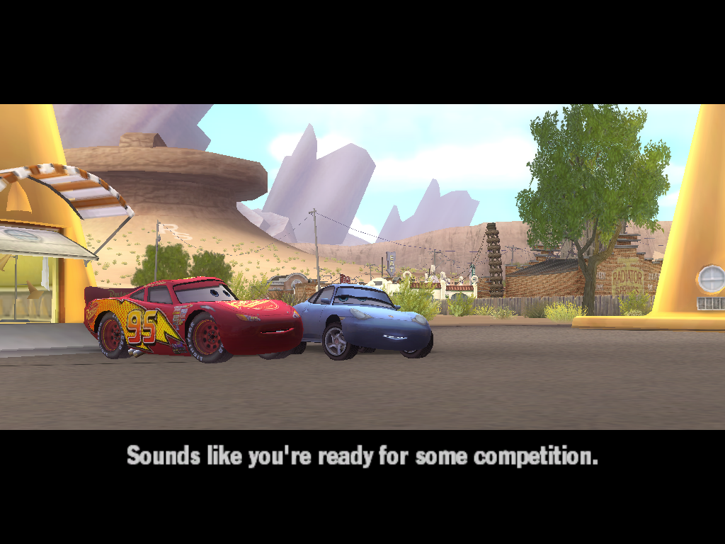 Disney•Pixar Cars (Macintosh) screenshot: The game picks up where the movie left off